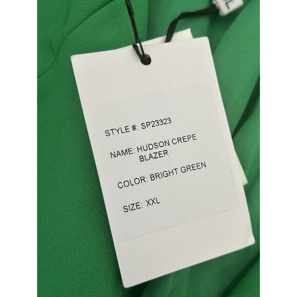 Generation Love Hudson Blazer Jacket Peak Lapel 3/4 Sleeve Pockets Green XXL NEW - Picture 8 of 11